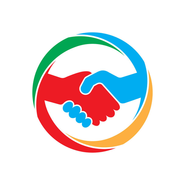 Abstract handshake icon. Vector illustration. - Vector, Image
