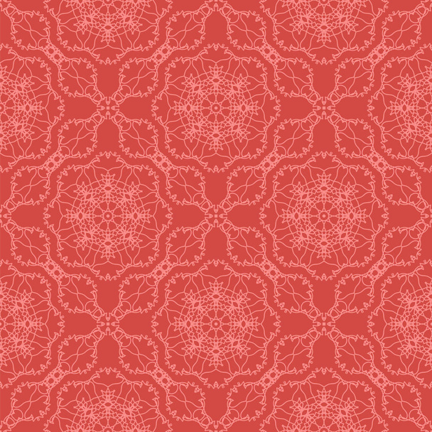 Red Ornamental Seamless Line Pattern - Vector, Image
