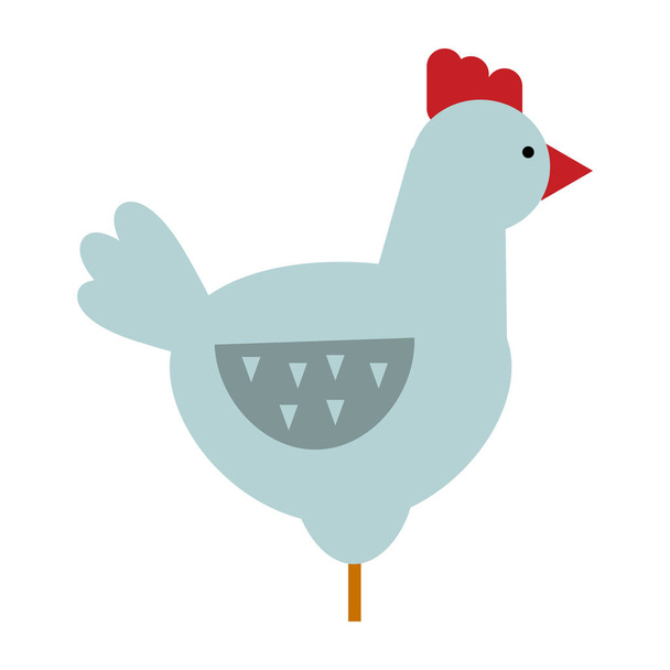 Cute cartoon rooster vector illustration - Vector, Image
