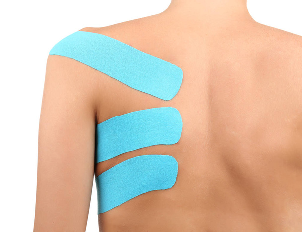 shoulder with physio tape  - Photo, Image