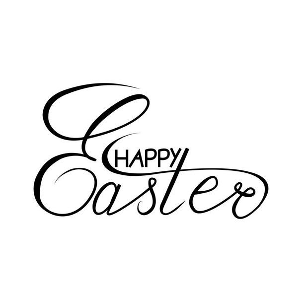 Happy Easter lettering. Hand drawn poster for . - Вектор, зображення