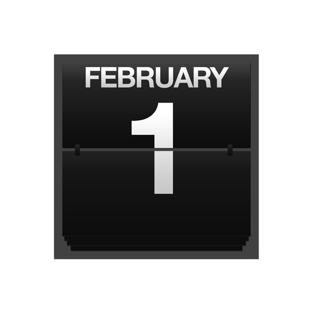Поддельный календарь 1 февраля
. - Фото, изображение
