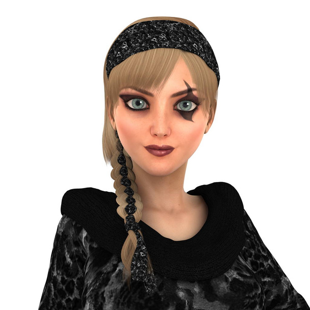 3D CG rendering of a young woman - Φωτογραφία, εικόνα