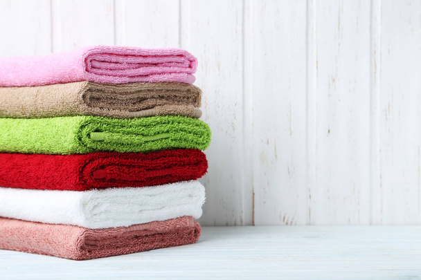 Colorful towels in stack - Photo, Image