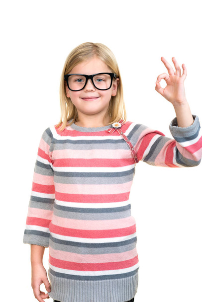 girl showing thumbs up  - 写真・画像