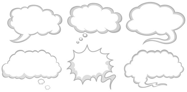 Verschillende ontwerpen van tekstballonnen - Vector, afbeelding