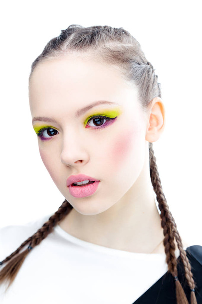 woman with bright makeup - Фото, зображення