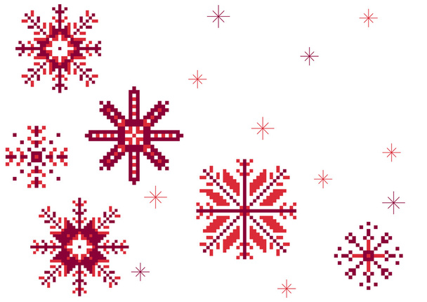 Sneeuwvlokken - Vector, afbeelding