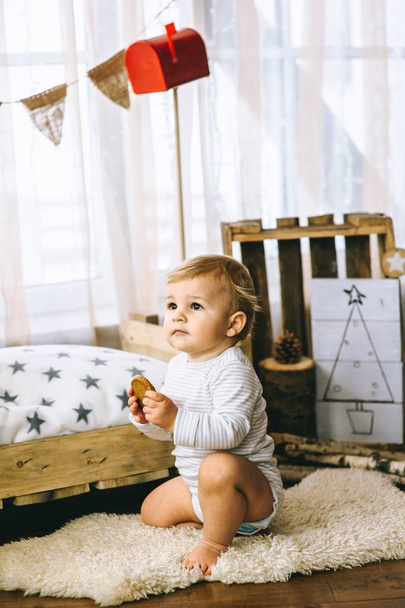 little boy eating cookie  - Φωτογραφία, εικόνα