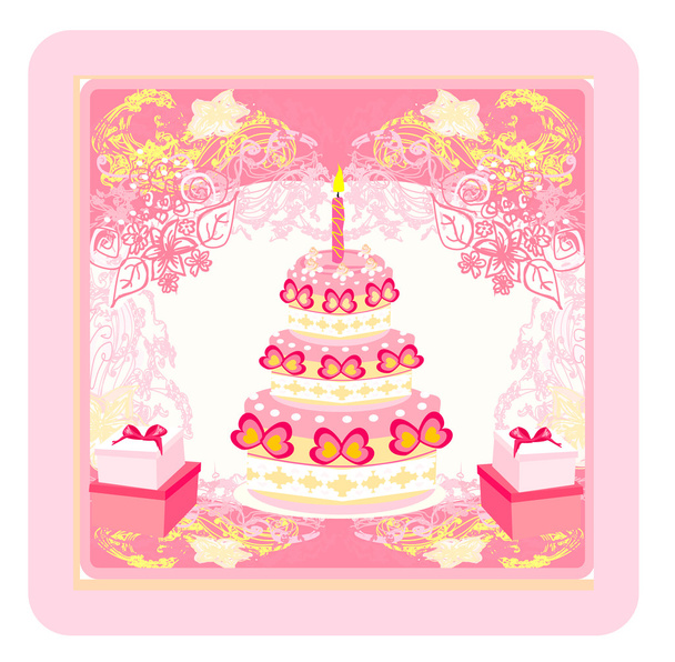 Happy Birthday Card - Vetor, Imagem
