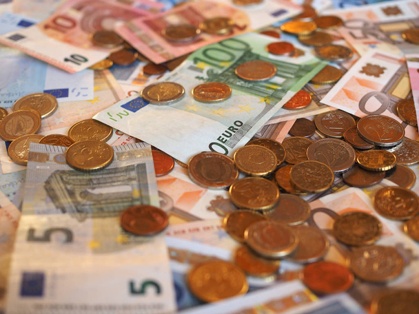 Banknoty i monety, Unia Europejska (UE euro (Eur)) - Zdjęcie, obraz
