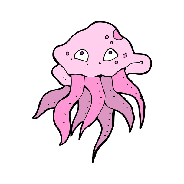 komik denizanası karikatür - Vektör, Görsel