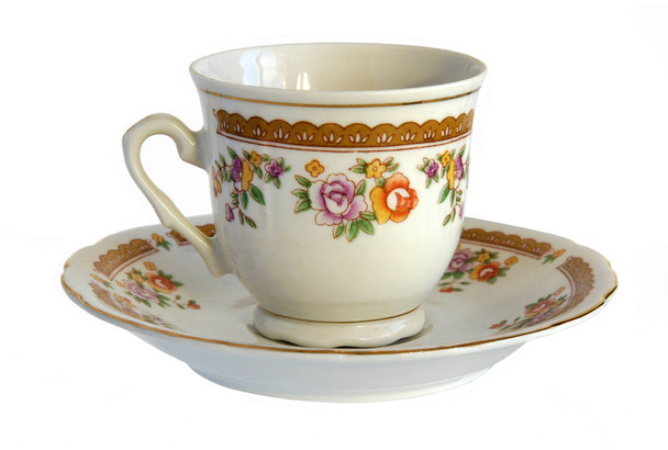 Antik porcelán csésze és csészealj - Fotó, kép