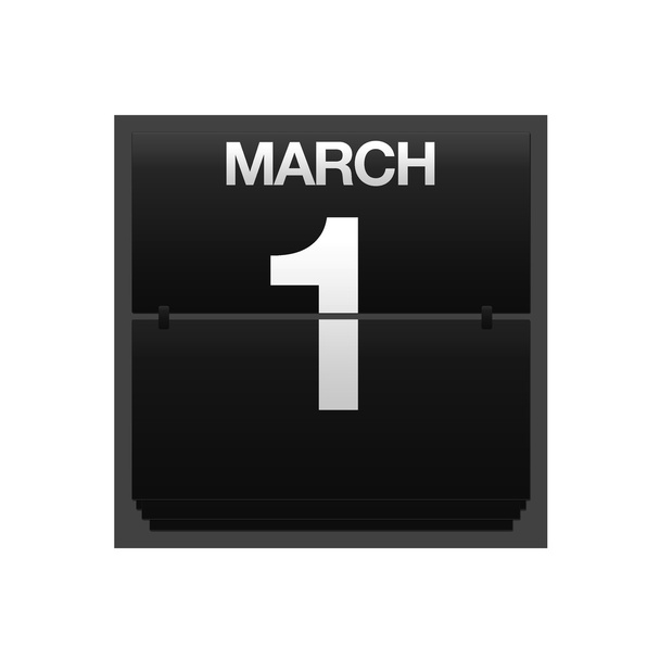 Counter calendar march 1. - Photo, Image