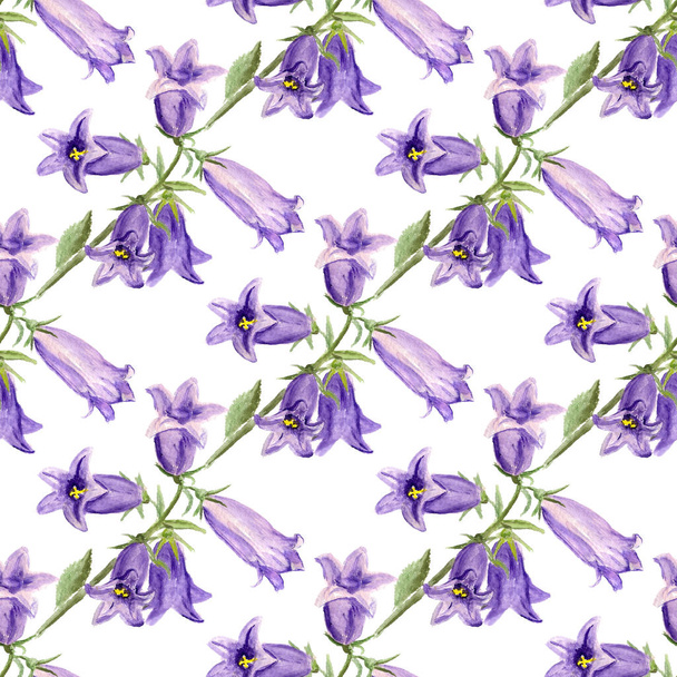 Seamless background with bluebells - Photo, image