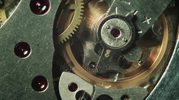 Ruch mechaniczny zegarek - Materiał filmowy, wideo