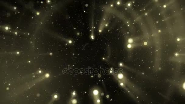 Partículas espirales y fondo de luz brillante
 - Metraje, vídeo