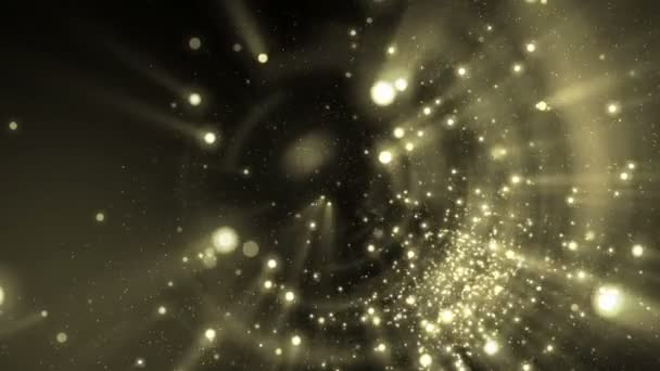 Partículas espirales y fondo de luz brillante
 - Metraje, vídeo