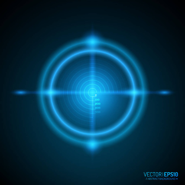 Neon Target isolated. Game Interface Element. Vector - Vector, Image