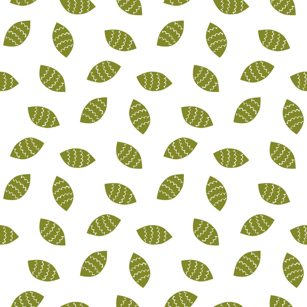 seamless leaf pattern and background vector illustration - Vector, Imagen