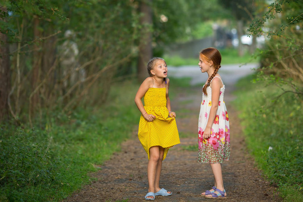 Expressive little girls - Фото, изображение