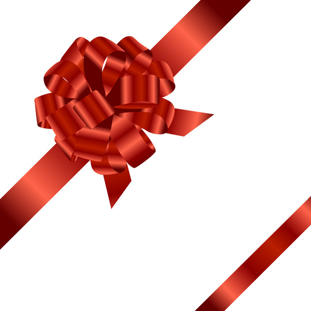 Ribbon and bow isolated - Vector, Image
