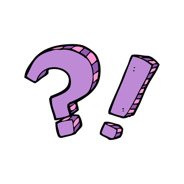 Question et dessin animé du point d'exclamation
 - Vecteur, image