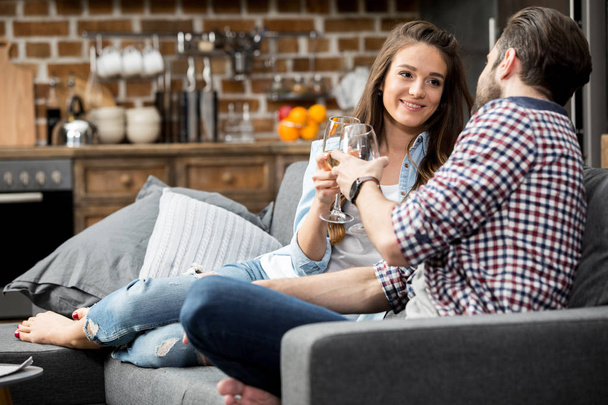 Couple drinking wine - Photo, Image