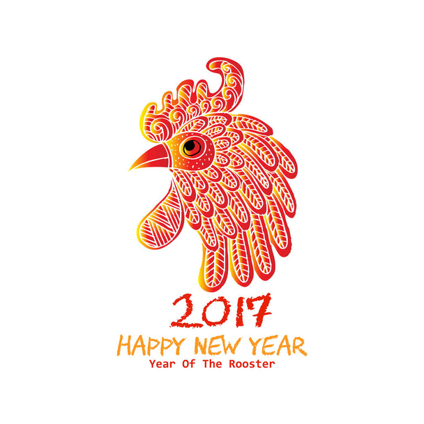 Κόκορας, κινέζικο Ζωδιακό σύμβολο της το έτος 2017. - Φωτογραφία, εικόνα