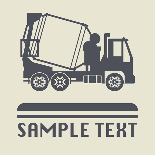 Truck icon or sign, vector illustration - Διάνυσμα, εικόνα