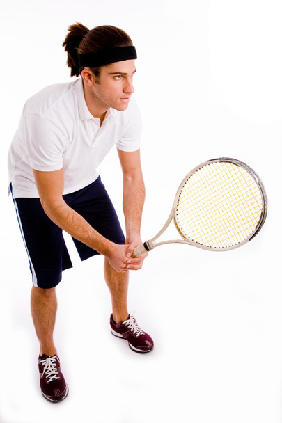 Young tennis player bending - Fotó, kép