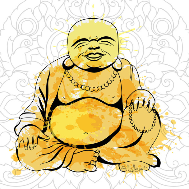 Buddha che ride o Hotei seduto. Illustrazione vettoriale
. - Vettoriali, immagini