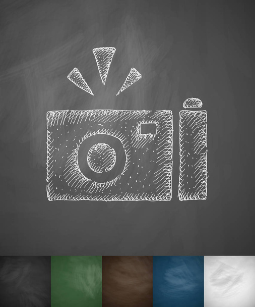 Hand drawn camera icon - Vector, Image
