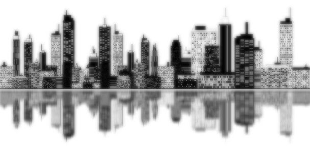 City panorama afbeelding - Foto, afbeelding
