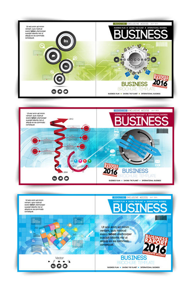 Set of business covers  - Vector, Image