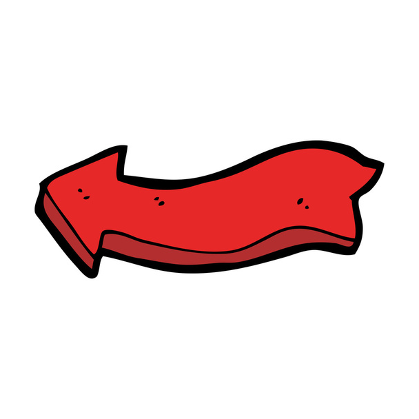 Red arrow ribbon - Wektor, obraz