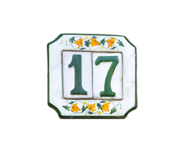  Traditional Italian home sign board painted on ceramic tile - Photo, Image