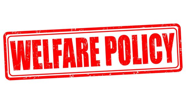 Firma o sello de la política de bienestar
 - Vector, Imagen