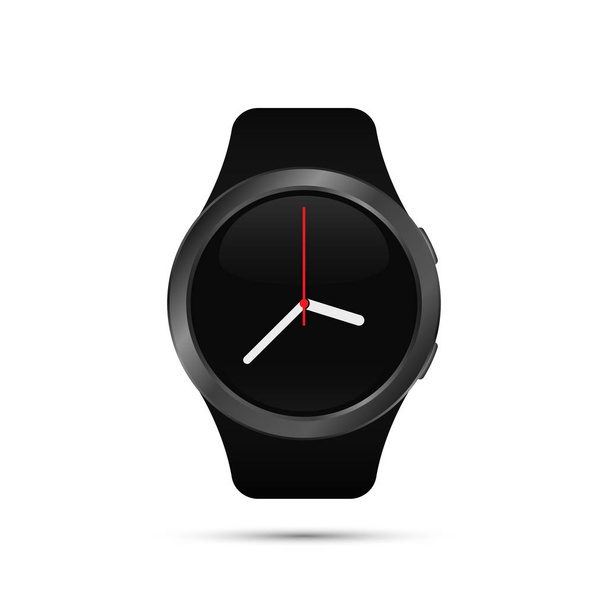 Smart watch with time arrow symbol. Vector. - Διάνυσμα, εικόνα