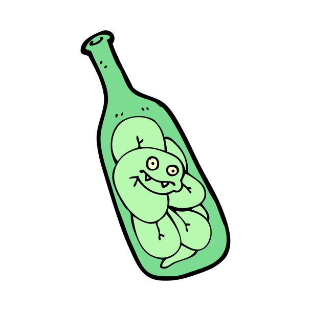 kreskówka węża w butelce - Wektor, obraz