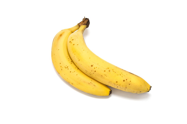 Ripe yellow bananas on white background - Zdjęcie, obraz