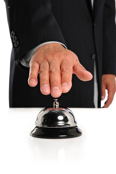 Businessman Ringing Bell - Φωτογραφία, εικόνα
