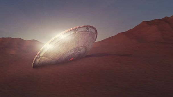 Illustrazione 3d UFO
 - Foto, immagini