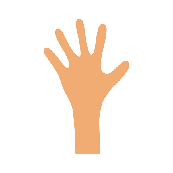 Huma hand silhouette - Vector, Image