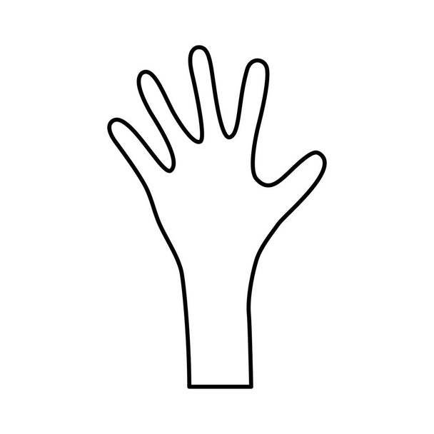 人間の手のシルエット - ベクター画像