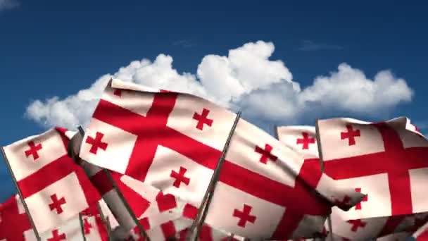 Κυματίζοντας σημαιών ΓΕΩΡΓΙΑ - Πλάνα, βίντεο