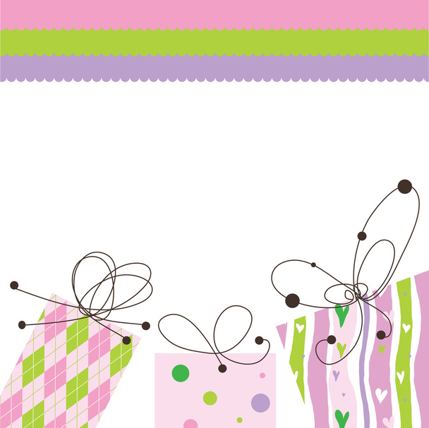 Birthday card with copy space - Vector, Imagen