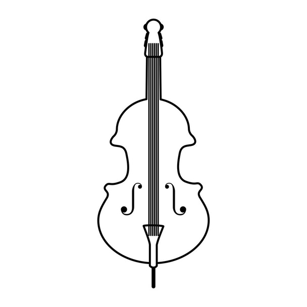 cello instrument isolated icon - Vector, Image