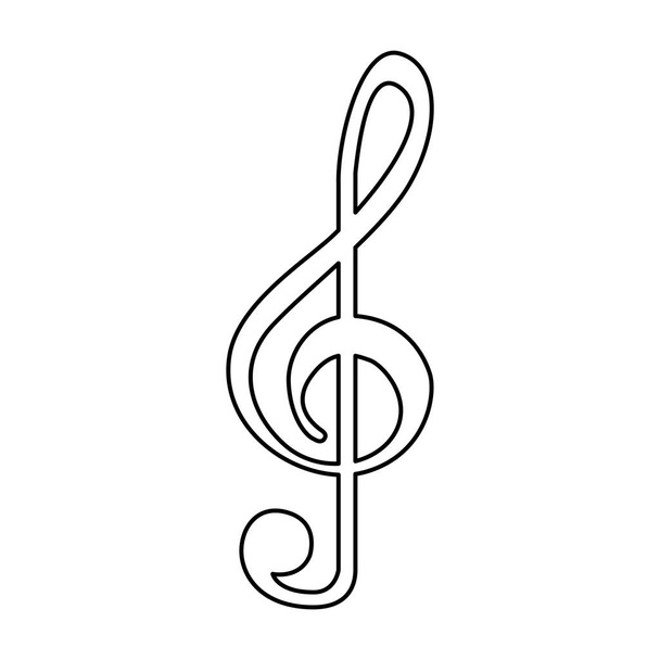 Hudba izolované ikonu lístku s poznámkou - Vektor, obrázek