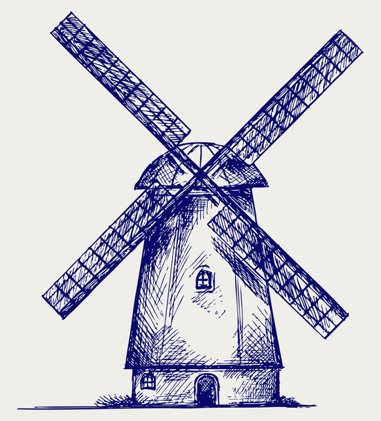 Windmill sketch - Foto, afbeelding